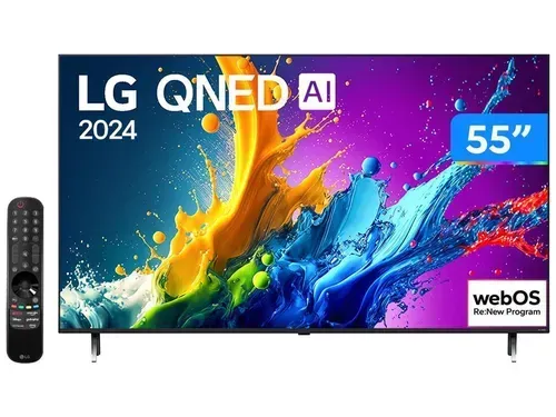 [Magalubr/Moedas R$2751] Smart Tv 55&Quot; 4k Uhd Qned Lg 55qned80tsa Wi-Fi Bluetooth Com Alexa 3 Hdmi 2 Usb